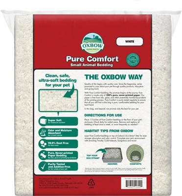 Show full view: Oxbow Pure Comfort Small Animal Bedding, White, 72-L slide 2 of 8