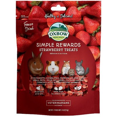 Oxbow Oxbow Simple Rewards Freeze Dried Strawberry Animal Treats, .5-oz bag
