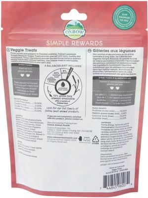 Show full view: Oxbow Simple Rewards Oven Baked Veggie Small Animal Treats, 3-oz bag slide 2 of 4