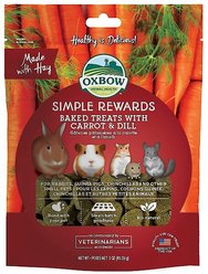 Oxbow Simple Rewards Oven Baked with Carrot & Dill Small Animal Treats, 4 count