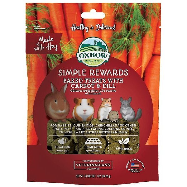 Oxbow Simple Rewards Oven Baked with Carrot &amp; Dill Small Animal Treats