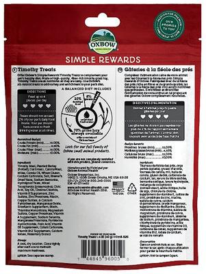 Show full view: Oxbow Simple Rewards Timothy Small Animal Treats, 1.4-oz bag, bundle of 3 slide 2 of 4