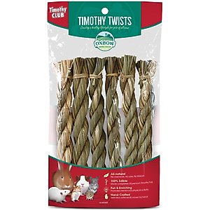 Oxbow Timothy Club Twists Small Animal Treats, 6 count