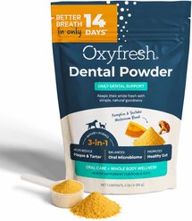 Oxyfresh Advanced Pumpkin Flavored Plaque Removal Dog & Cat Dental Supplement Powder, 2.29-oz bag
