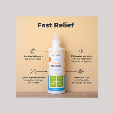 Show full view: Oxyfresh Advanced Sensitive & Sting Free Cat & Dog Ear Cleaning Solution, 8-fl oz bottle slide 2 of 12