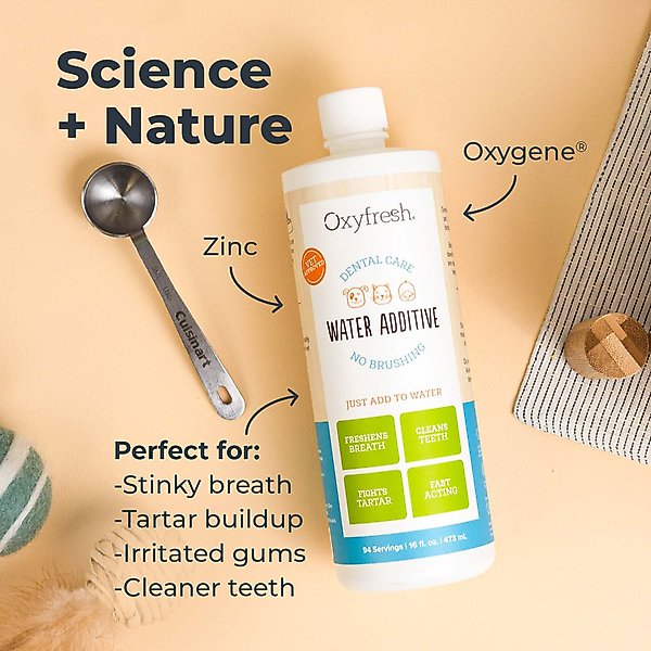 Show full view: Oxyfresh Premium Pet Care Solution Cat & Dog Dental Water Additive, 1-gal bottle slide 4 of 12