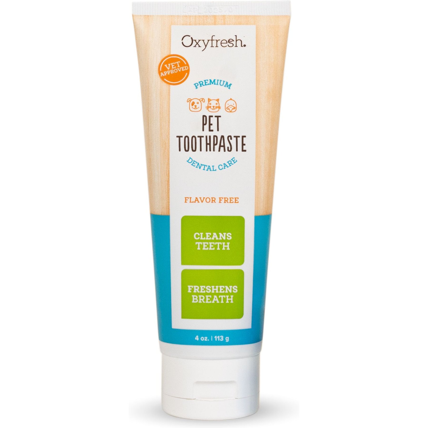 Oxyfresh Premium Vet Formulated Plaque & Tartar Cat & Dog Toothpaste, 4-fl oz bottle