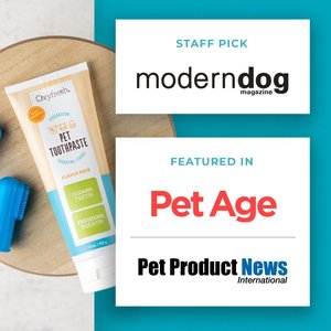 Oxyfresh Premium Vet Formulated Plaque & Tartar Dog & Cat Toothpaste with BPA-Free Silicone Brush, 4-fl oz bottle