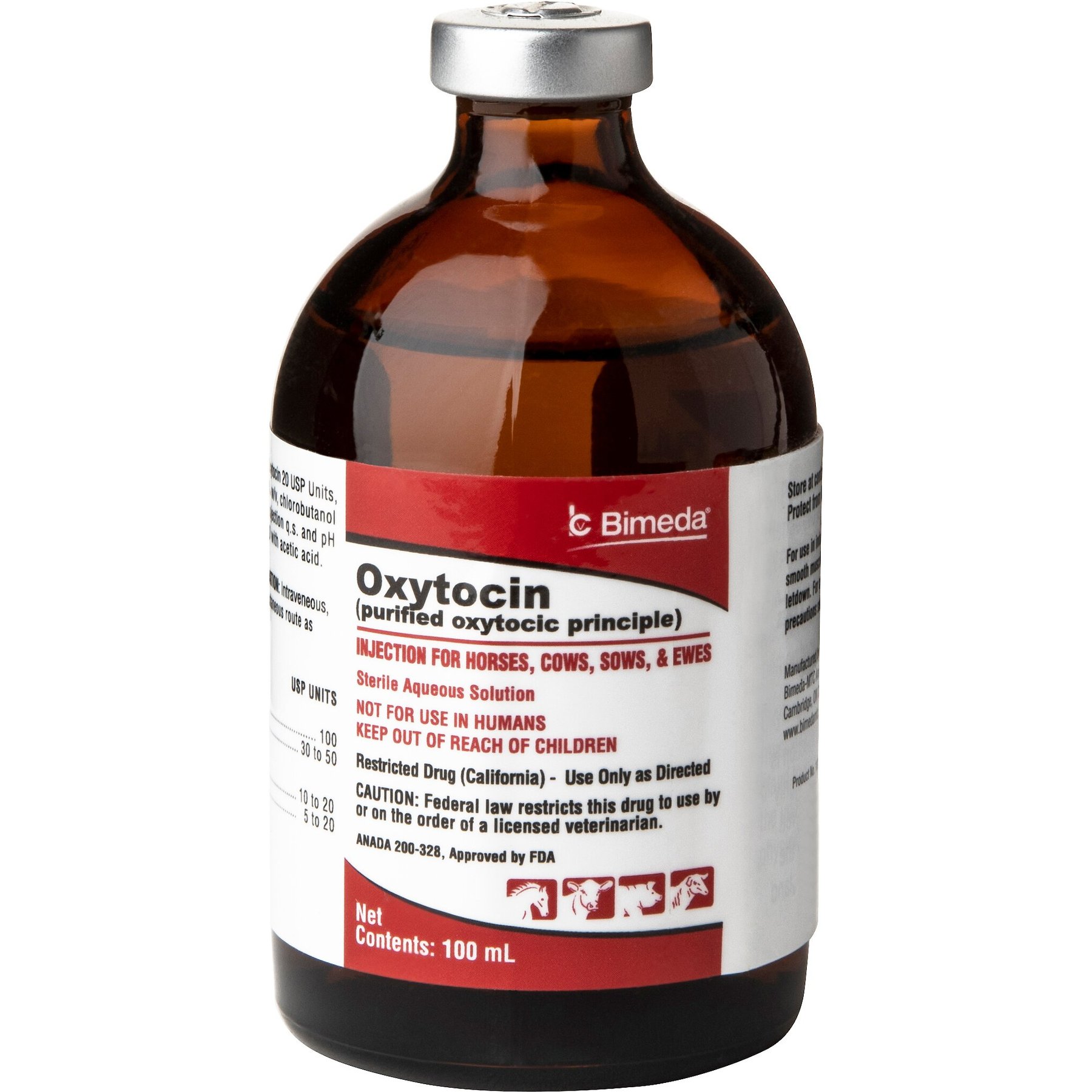 Oxytocin (Generic) Injectable for Horses & Livestock, 100-mL