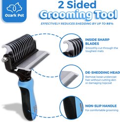 Ozark Pet Dog & Cat Brush, Blue, Large slide 2 of 8