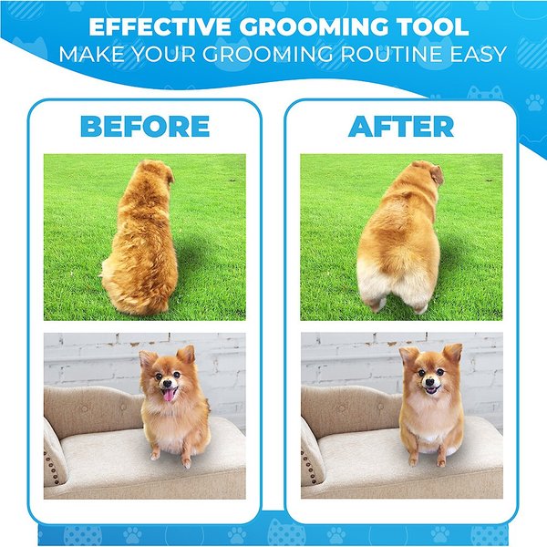 Show full view: Ozark Pet Dog & Cat Brush, Blue, Small slide 4 of 9