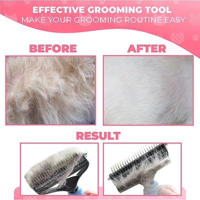 Show full view: Ozark Pet Dog & Cat Brush, Pink, Small slide 3 of 9