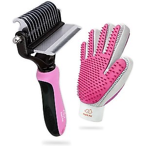 Ozark Pet Dog & Cat Grooming Kit, Pink, Large