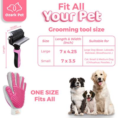 Show full view: Ozark Pet Dog & Cat Grooming Kit, Pink, Large slide 6 of 7