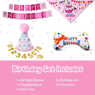 Show full view: Pacific Pups Rescue Dog Birthday Party Set, Pink Sparkly Paws, Small slide 2 of 9