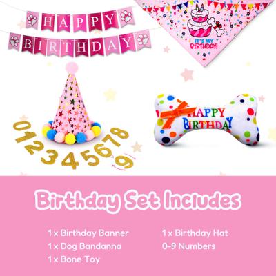 Show full view: Pacific Pups Rescue Dog Birthday Party Set, Pink Stars, Medium slide 2 of 9