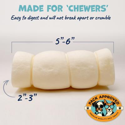Show full view: Pack Approved Beef Cheek Rolls 6-inch Natural Dog Chew Treats, 4 count slide 6 of 9