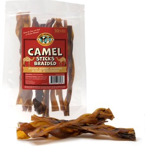 Pack Approved Camel Braids 6-inch Natural Dog Chew Treats, 10 count