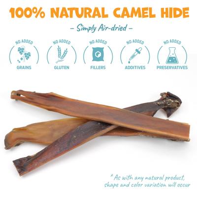 Show full view: Pack Approved Camel Skins 12-inch Natural Dog Chew Treats, 3 count slide 3 of 8