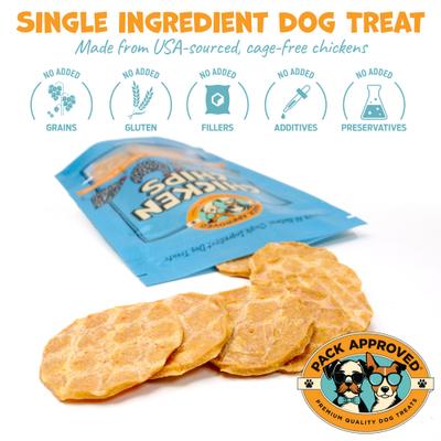 Show full view: Pack Approved Chicken Chips Dehydrated Dog Treats, 12-oz bag slide 3 of 9