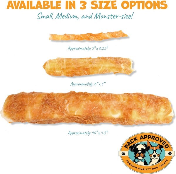 Pack Approved Chicken Rawhide Natural Dog Chew Treats, 2 count