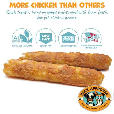 Show full view: Pack Approved Chicken Rawhide Natural Dog Chew Treats, 2 count slide 4 of 8