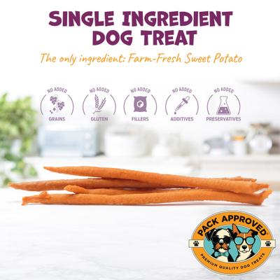 Show full view: Pack Approved Sweet Potato Sticks Dehydrated Dog Treats, 7.5-oz bag slide 3 of 8
