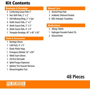 PacKit First Aid Kit for Dogs, Large: 48 piece