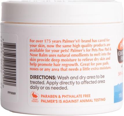 Show full view: Palmer's for Pets Paw Pad & Nose Balm with Cocoa Butter, 3.5-fl oz tub slide 4 of 6