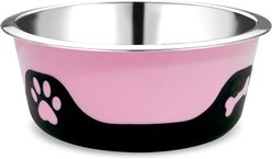 Palz&Co ThermoCool Insulated Stainless Steel Dog & Cat Bowl, Pink, 32-oz