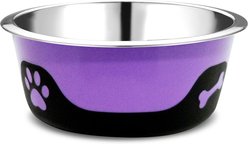 Palz&Co ThermoCool Insulated Stainless Steel Dog & Cat Bowl, Purple, 32-oz