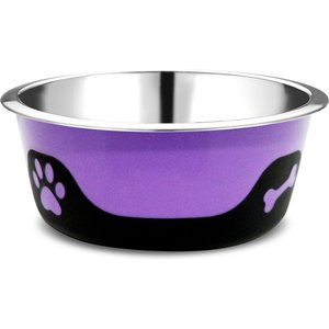 Palz&Co ThermoCool Insulated Stainless Steel Dog & Cat Bowl, Purple, 32-oz