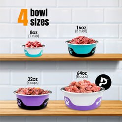 Palz&Co ThermoCool Insulated Stainless Steel Dog & Cat Bowl, Purple, 32-oz slide 2 of 8