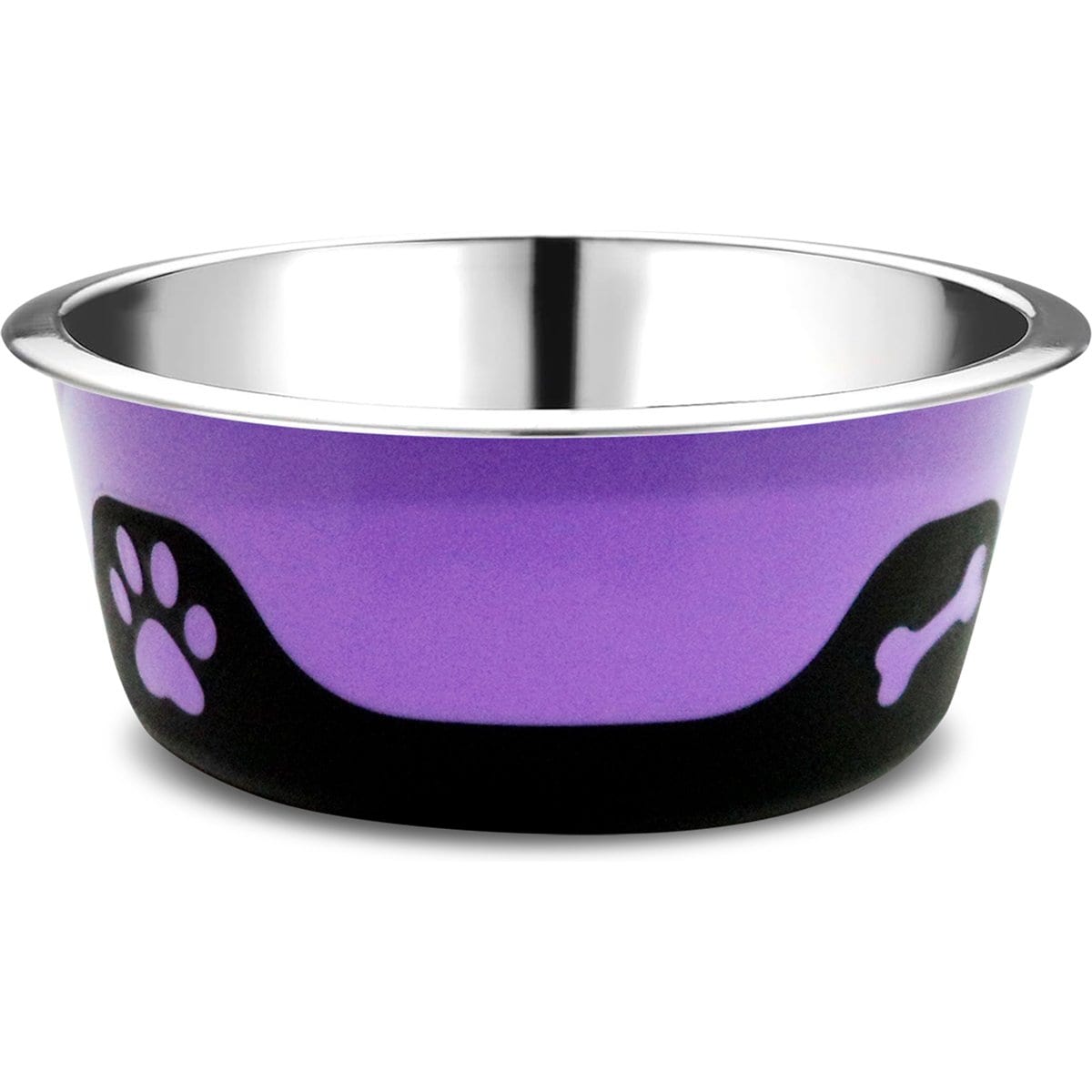 Palz&Co ThermoCool Insulated Stainless Steel Dog & Cat Bowl, Purple, 64-oz