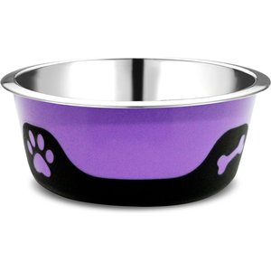 Palz&Co ThermoCool Insulated Stainless Steel Dog & Cat Bowl, Purple, 64-oz