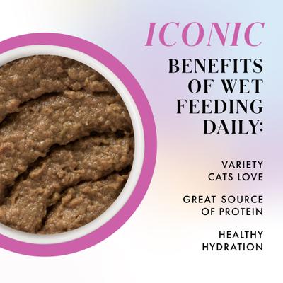 Show full view: Pamper Like Paris Chicken & Beef Dinner Grain-Free Pate Wet Cat Food, 2.47-oz can, case of 12 slide 4 of 10