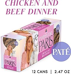 Pamper Like Paris Chicken & Beef Dinner Grain-Free Pate Wet Cat Food, 2.47-oz can, case of 12 slide 2 of 9
