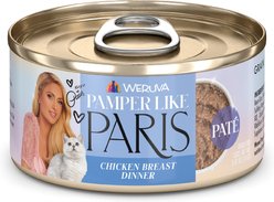 Pamper Like Paris Chicken Breast Dinner Grain-Free Pate Wet Cat Food, 2.47-oz can, case of 12