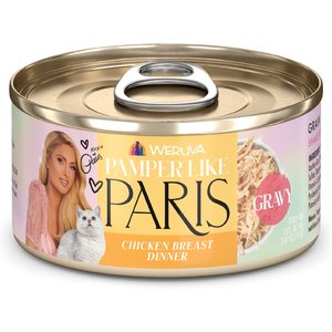 Pamper Like Paris Chicken Breast Dinner Grain-Free Shredded Wet Cat Food, 2.47-oz can, case of 12