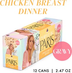 Pamper Like Paris Chicken Breast Dinner Grain-Free Shredded Wet Cat Food, 2.47-oz can, case of 12 slide 2 of 9