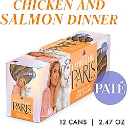 Pamper Like Paris Chicken & Salmon Dinner Grain-Free Pate Wet Cat Food, 2.47-oz can, case of 12 slide 2 of 9