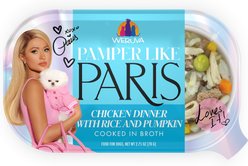 Pamper Like Paris Non-GMO Chicken Dinner with Rice & Pumpkin Shredded Wet Dog Food, 2.75-oz cup, case of 10