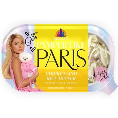 Pamper Like Paris Pamper Like Paris Non-GMO Chicken & Rice Dinner Shredded Wet Dog Food, 2.75-oz cup, case of 10