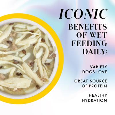 Show full view: Pamper Like Paris Non-GMO Chicken & Rice Dinner Shredded Wet Dog Food, 2.75-oz cup, case of 10 slide 4 of 10