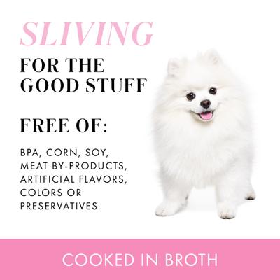 Show full view: Pamper Like Paris Non-GMO Chicken & Rice Dinner Shredded Wet Dog Food, 2.75-oz cup, case of 10 slide 6 of 10