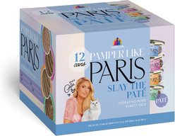 Pamper Like Paris Slay The Pate Variety Pack Grain-Free Wet Cat Food, 2.47-oz can, case of 12