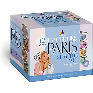Pamper Like Paris Slay The Pate Variety Pack Grain-Free Wet Cat Food, 2.47-oz can, case of 12