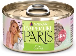 Pamper Like Paris Tuna Dinner Grain-Free Shredded Wet Cat Food, 2.47-oz can, case of 12