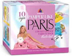 Pamper Like Paris Variety Pack Non-GMO Chicken Dinner Shredded Wet Dog Food, 2.75-oz cup, case of 10