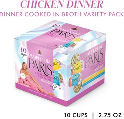 Pamper Like Paris Variety Pack Non-GMO Chicken Dinner Shredded Wet Dog Food, 2.75-oz cup, case of 10 slide 2 of 9